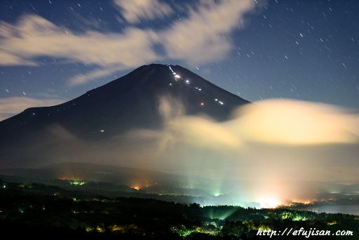 雲｜夜景｜富士山