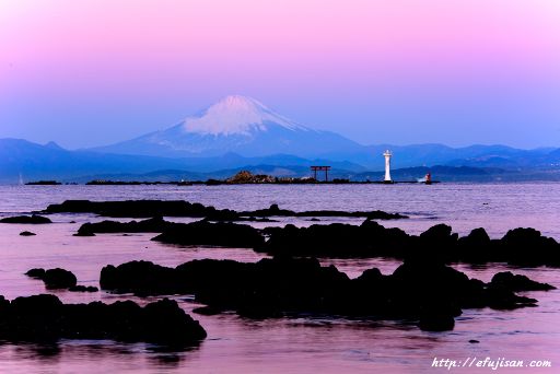 ビーナスベルトの夜明け｜紅富士