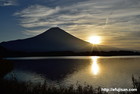 田貫湖で撮影したご来光と逆さ富士