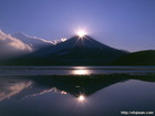 山中湖で撮影したダイヤモンド富士