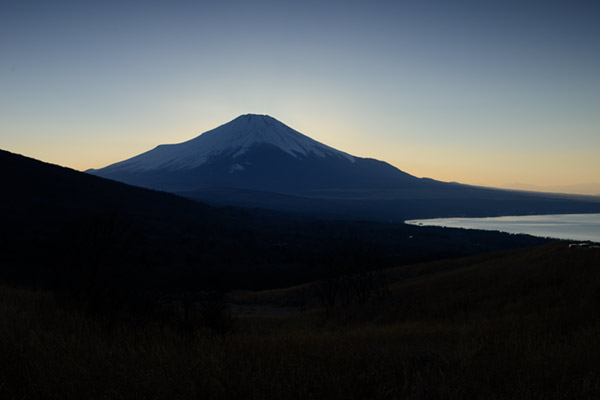 ソフトＧＮＤ8を使用した夕景の富士山