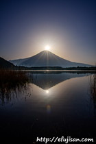 湖畔の煌めき｜ダブルダイヤモンド富士