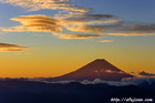 吊るし雲｜朝焼け｜富士山写真