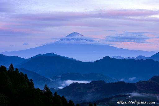 静岡県吉原で撮影した朝焼け富士
