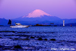 朝の船出と紅富士