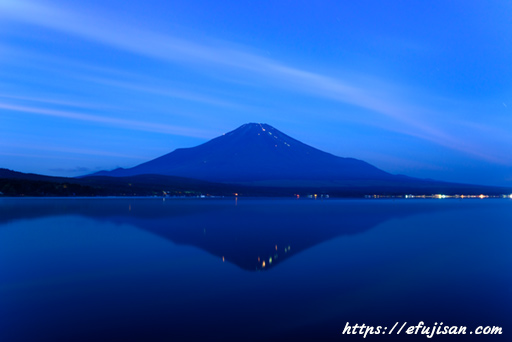 山中湖で撮影した逆さ富士